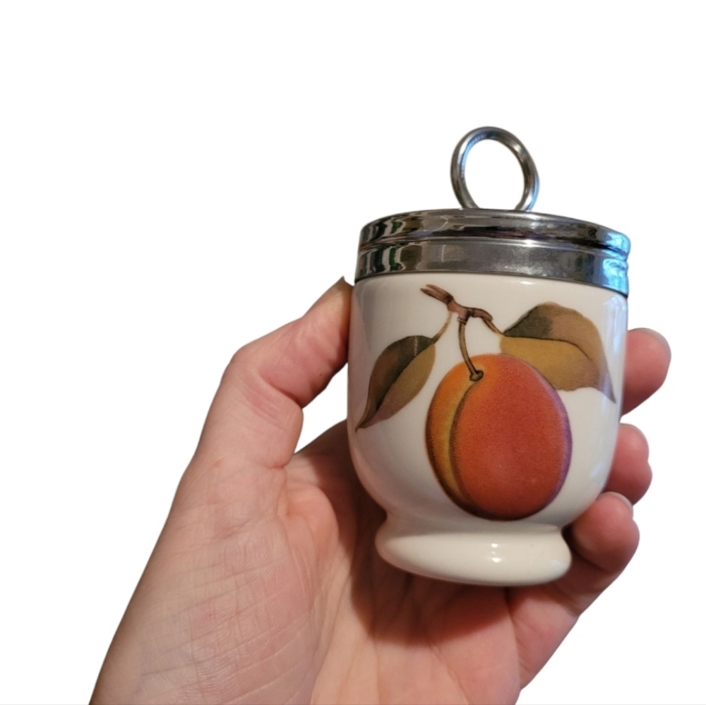 Royal Worcester Porcelain Egg Coddler- Evesham Gold